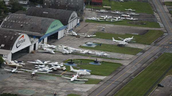 Aviões estacionados no aeroporto do Campo de Marte, na zona norte de São Paulo - Sputnik Brasil