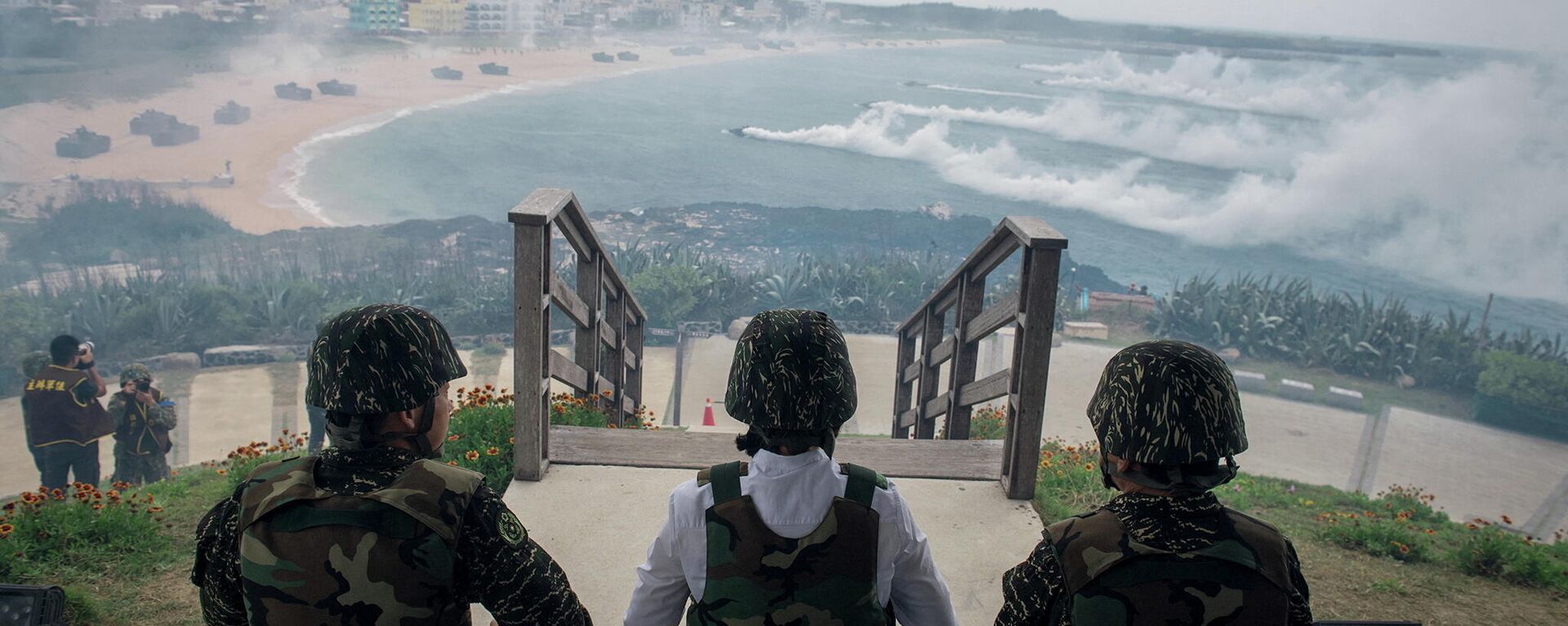 A presidente de aiwan, Tsai Ing-wen, supervisiona exercício militar anual Han Kuang, em Penghu, Taiwan (foto de arquivo) - Sputnik Brasil, 1920, 30.12.2021