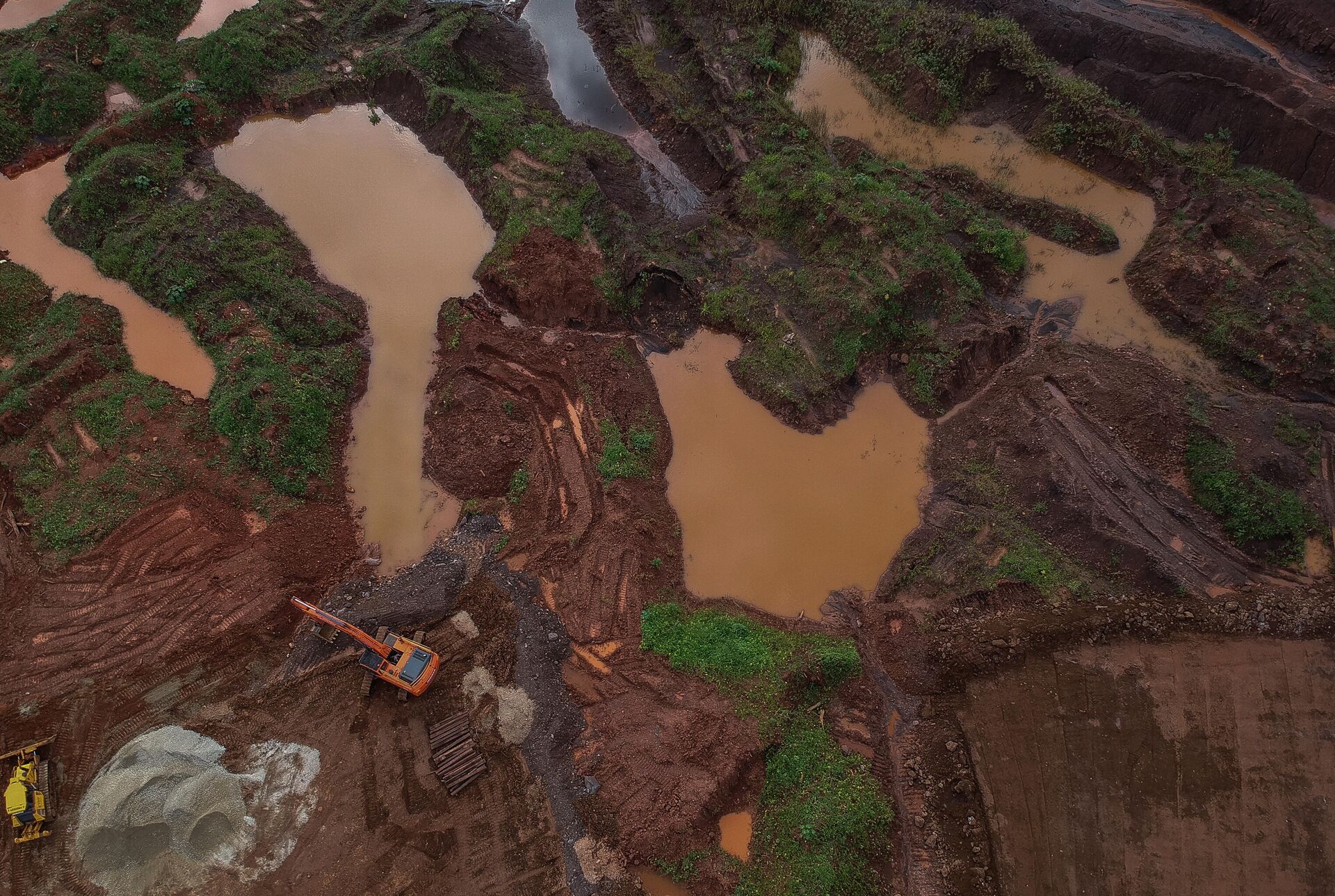 Vista aérea da lama do Córrego do Feijão, em Brumadinho (MG) - Sputnik Brasil, 1920, 12.01.2022