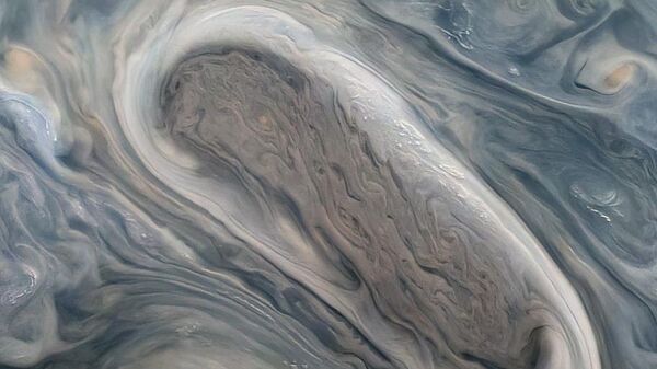 Ciclones polares capturados no planeta Júpiter pela sonda Juno da NASA - Sputnik Brasil