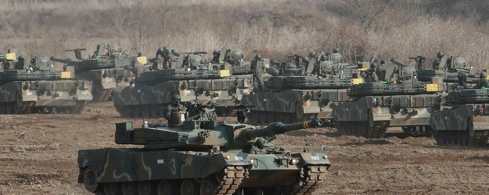 Tanque K1A2 sul-coreano durante exercícios - Sputnik Brasil, 1920, 27.07.2022