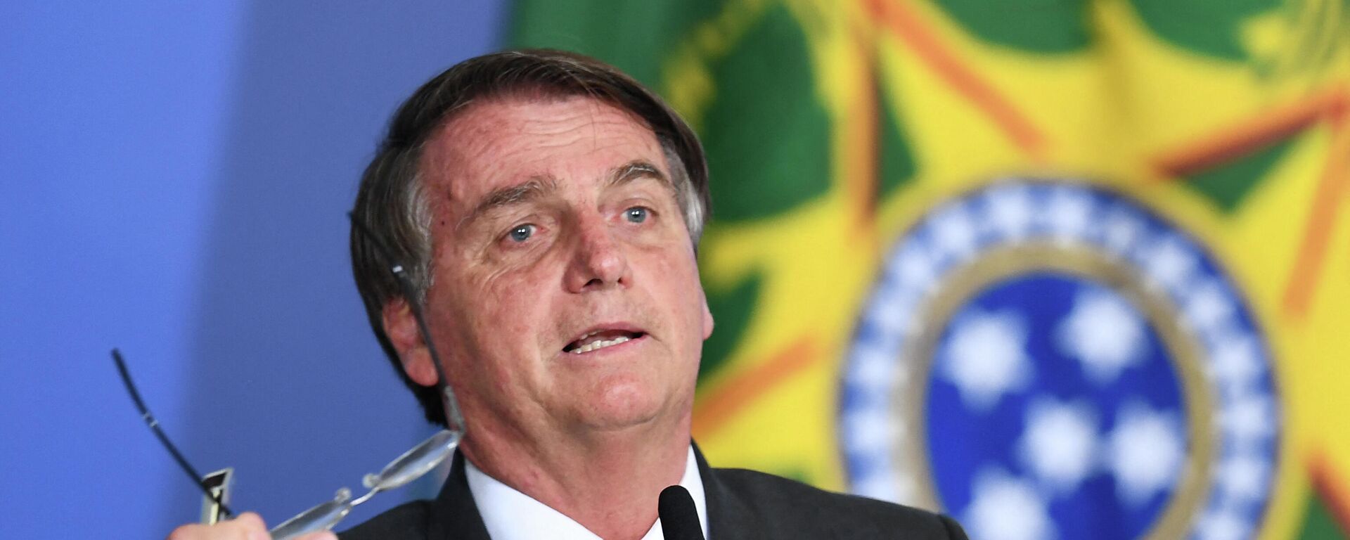 O presidente Jair Bolsonaro discursa durante cerimônia no Palácio do Planalto, em Brasília, em 7 de dezembro de 2021 - Sputnik Brasil, 1920, 26.01.2022