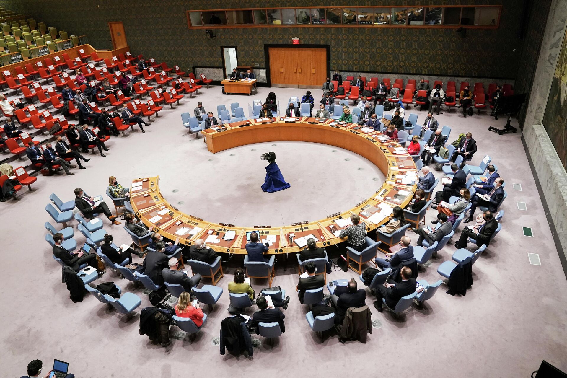 Sessão emergencial do Conselho de Segurança da ONU após a Rússia ter reconhecido a independência das repúblicas de Donbass, Nova York, 21 de fevereiro de 2022 - Sputnik Brasil, 1920, 22.02.2022