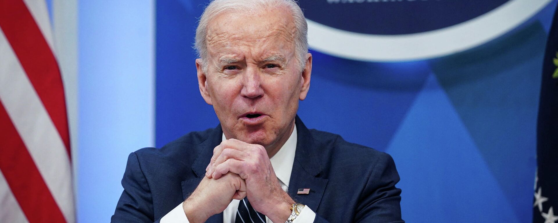 Joe Biden, presidente americano, durante encontro sobre questões de saúde na Casa Branca, Washington, EUA, 18 de março de 2022 - Sputnik Brasil, 1920, 19.03.2022