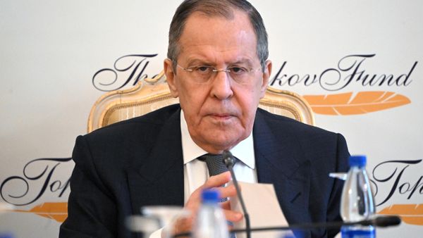 Sergei Lavrov, ministro das Relações Exteriores da Rússia, durante evento em foto publicada em 25 de março de 2022 - Sputnik Brasil