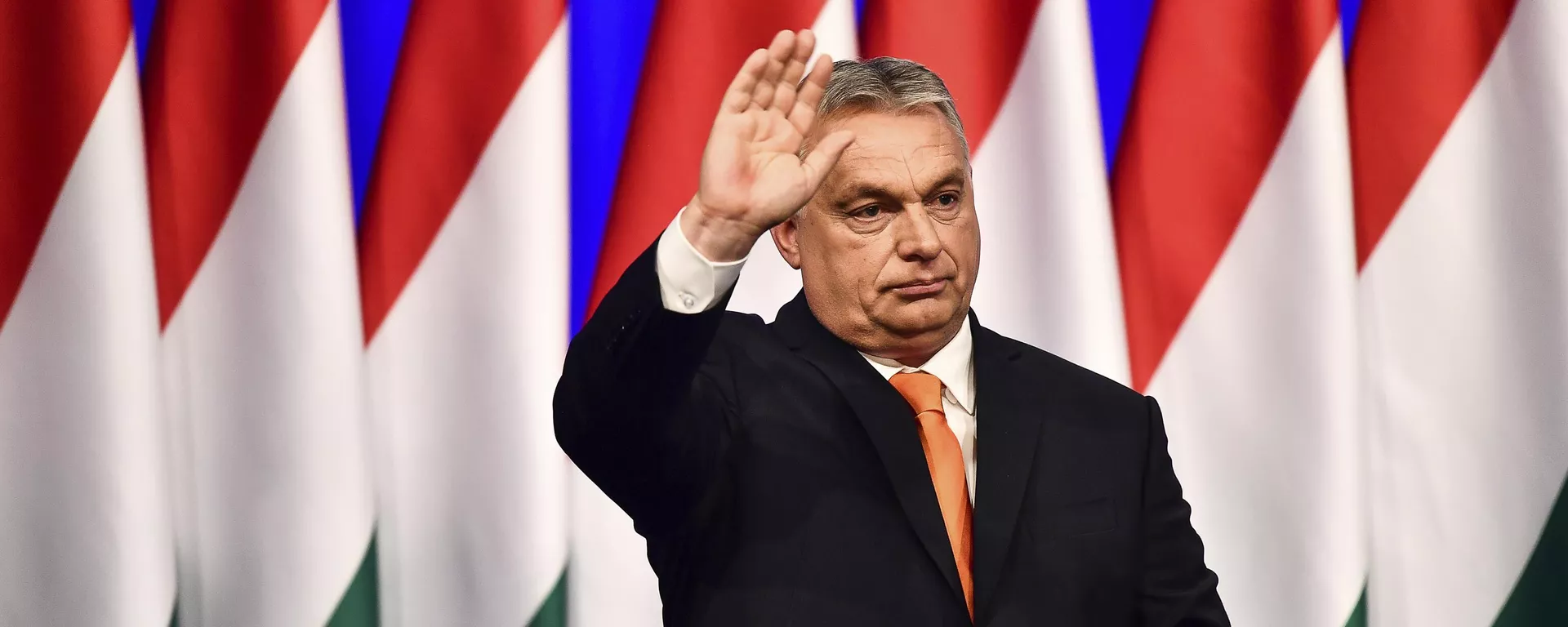 Primeiro-ministro da Hungria, Viktor Orbán, durante seu discurso à nação anual, em Budapeste. Hungria, 12 de fevereiro de 2022 - Sputnik Brasil, 1920, 22.01.2025