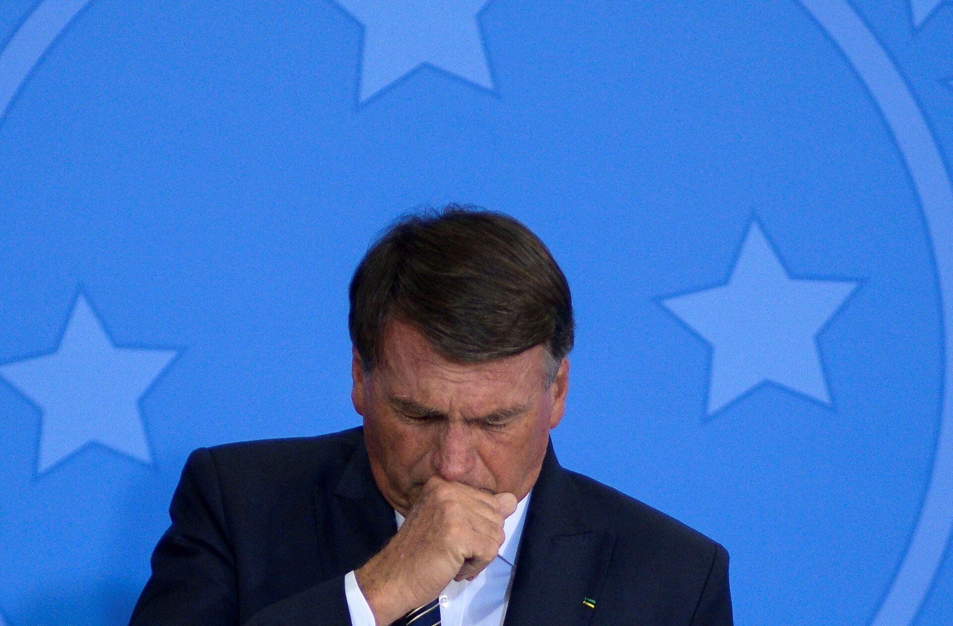 Presidente do Brasil, Jair Bolsonaro, durante cerimônia no Palácio do Planalto em Brasília, 25 de março de 2022 - Sputnik Brasil, 1920, 29.03.2022