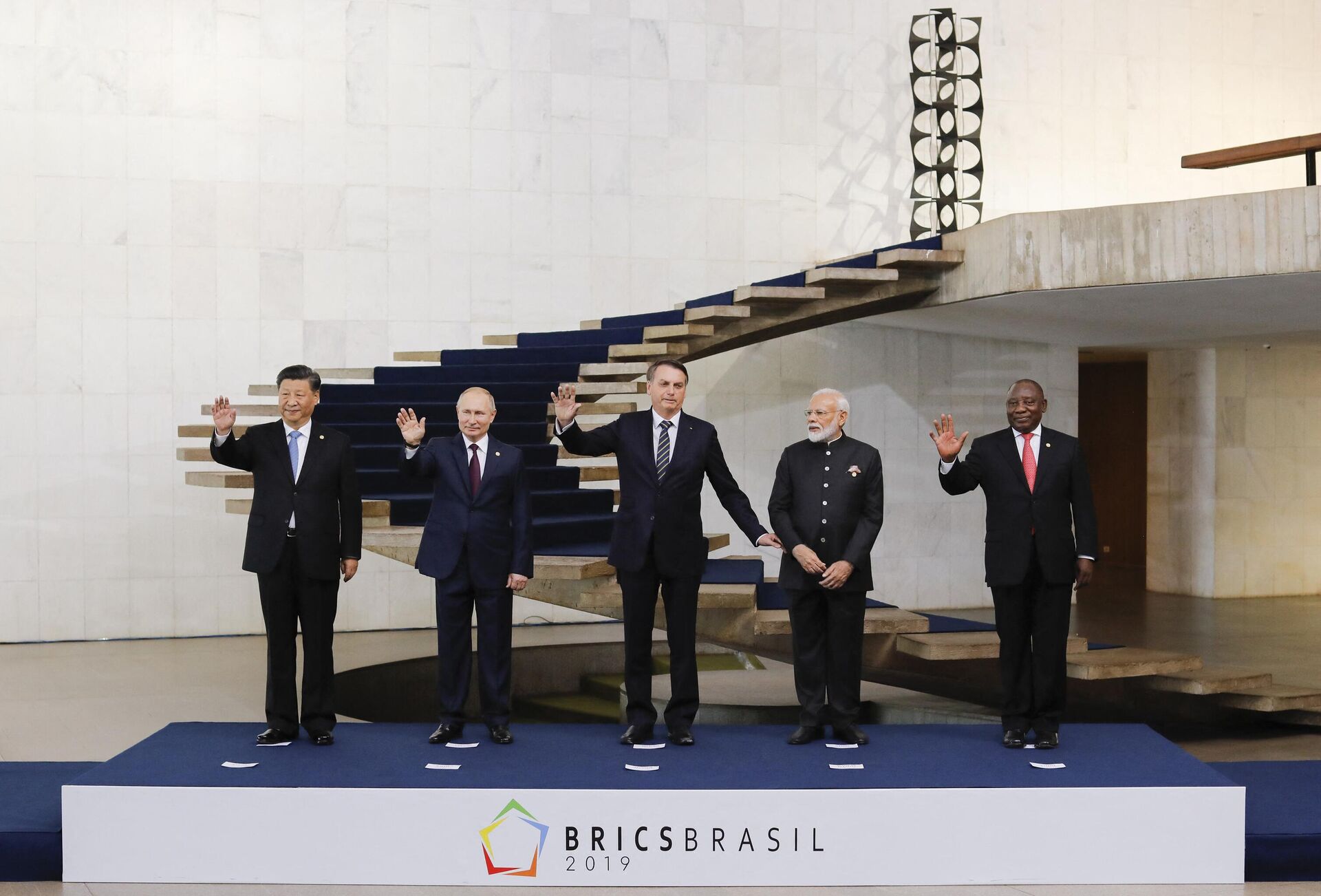 Líderes do BRICS em encontro no Brasil (foto de arquivo) - Sputnik Brasil, 1920, 31.03.2022