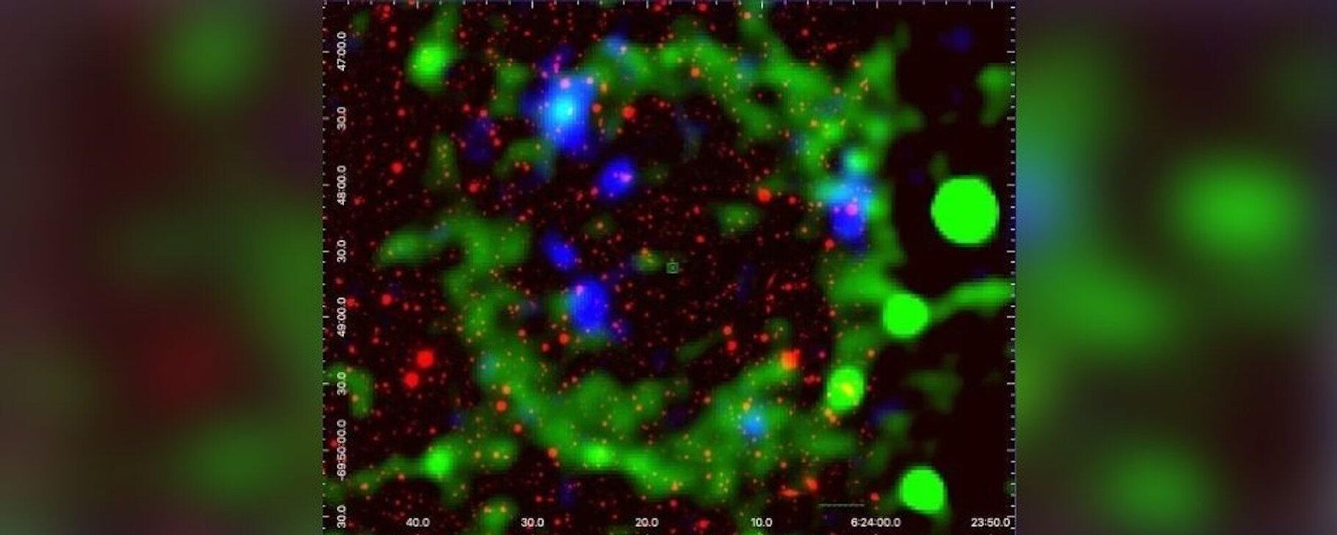 Anel misterioso no espaço intergaláctico, J0624–6948 - Sputnik Brasil, 1920, 31.03.2022