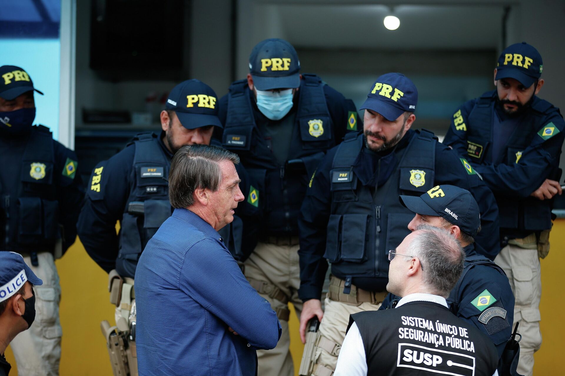 Visita do presidente da República (Jair Bolsonaro) ao posto da Polícia Rodoviária Federal em São Paulo (foto de arquivo) - Sputnik Brasil, 1920, 18.04.2022