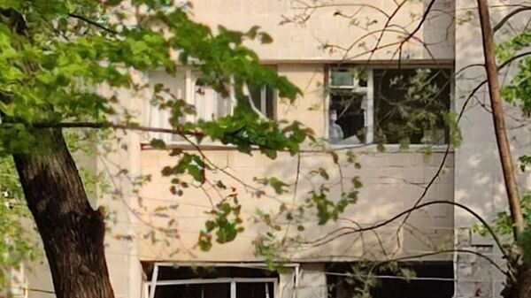 Photo shows damage to security services building in Tiraspol, Transnistria. - Sputnik Brasil