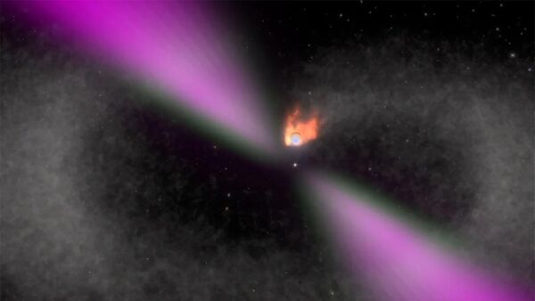 Os raios gama da viúva negra aquecem o lado ígneo do dia da estrela - Sputnik Brasil
