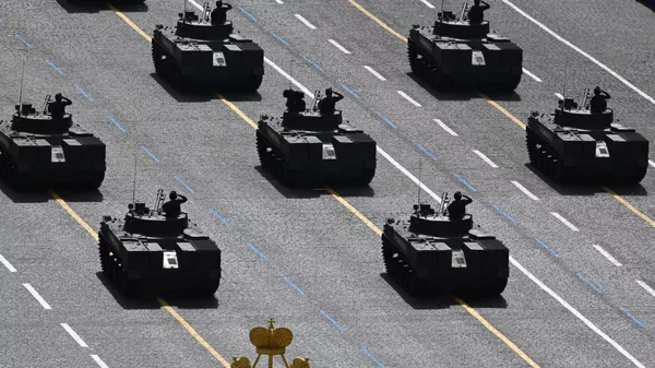 Veículos de combate BMD-4M na Praça Vermelha em 9 de maio de 2022 - Sputnik Brasil