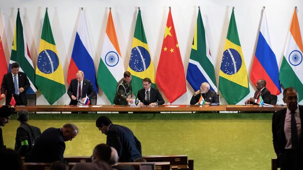 Os líderes dos países do BRICS participam de encontro em Brasília, no Brasil, em 14 de novembro de 2019 (foto de arquivo) - Sputnik Brasil