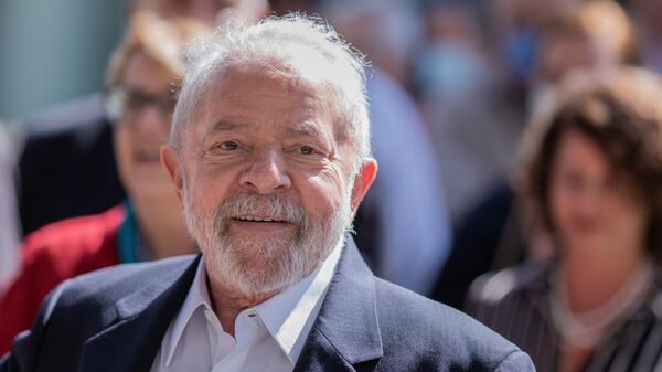 O ex-presidente Lula (PT) em Juiz de Fora, Minas Gerais, em 11 de maio de 2022 - Sputnik Brasil
