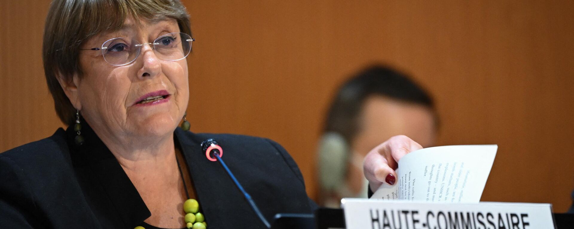 A alta comissária das Nações Unidas para os Direitos Humanos, Michelle Bachelet, discursa na abertura de uma sessão do Conselho de Direitos Humanos da ONU em Genebra, 28 de fevereiro de 2022 - Sputnik Brasil, 1920, 29.05.2022