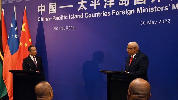 Reunião de Ministros das Relações Exteriores China-Países Insulares do Pacífico, em Fiji, 30 de maio de 2022 - Sputnik Brasil