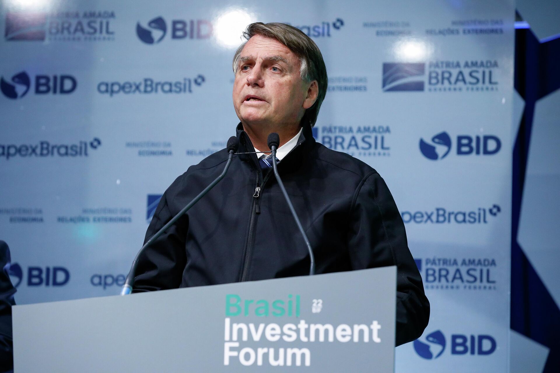 Jair Bolsonaro na abertura do Fórum de Investimentos Brasil 2022, 14 de junho de 2022 - Sputnik Brasil, 1920, 21.06.2022