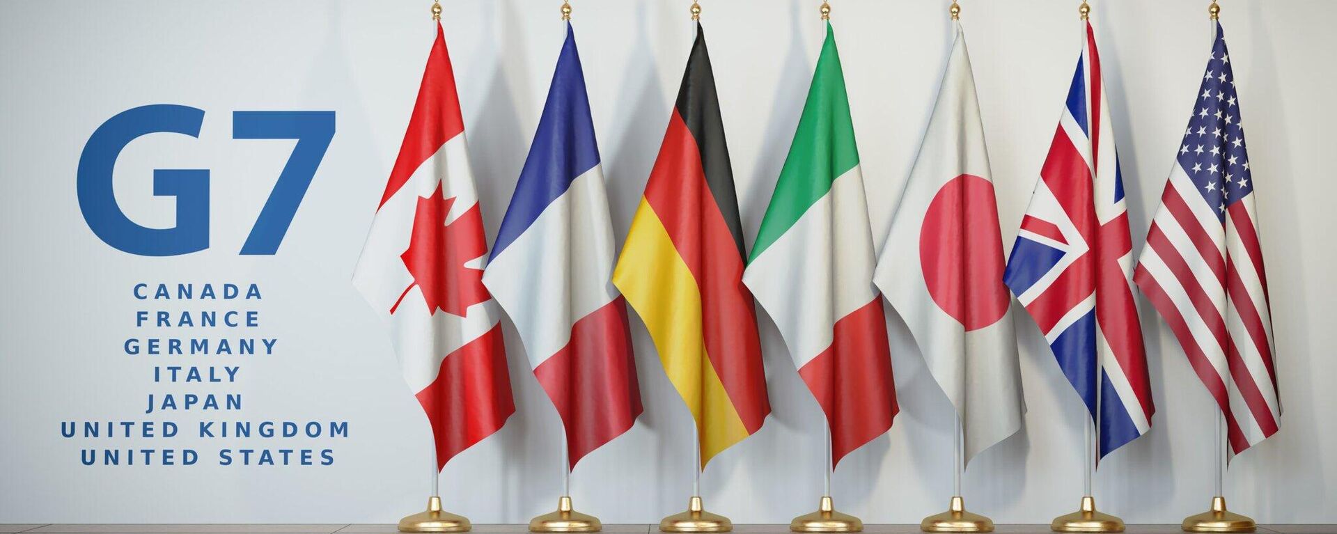 Bandeiras dos Estados-membros do G7, foto publicada em 6 de maio de 2022 - Sputnik Brasil, 1920, 29.06.2022