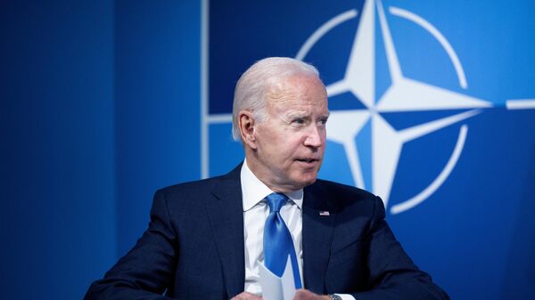 Presidente dos EUA, Joe Biden, durante cúpula da OTAN em Madri, 29 de junho de 2022 - Sputnik Brasil