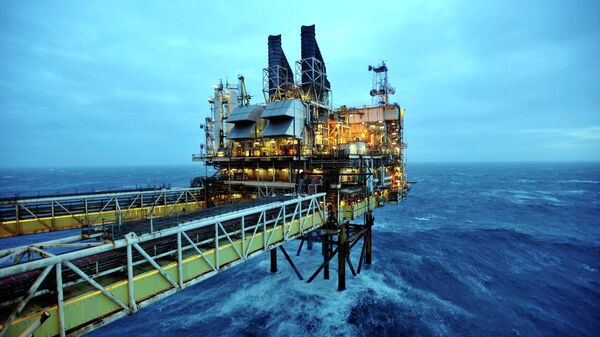 Seção da plataforma de petróleo do Projeto da Área de Calha Leste (ETAP) British Petroleum (BP), no mar do Norte, cerca de 100 milhas a leste de Aberdeen, Escócia, 24 de fevereiro de 2014 - Sputnik Brasil
