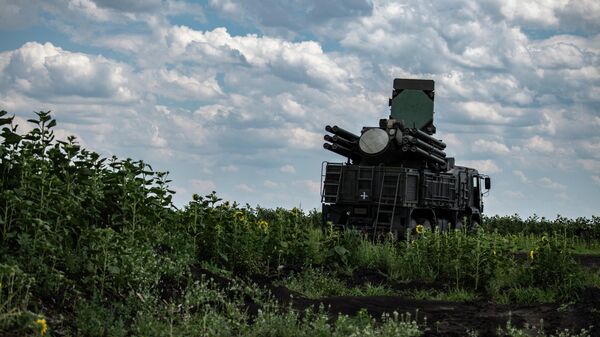 Sistema antiaéreo Pantsir-S1 durante operação militar especial da Rússia na Ucrânia, foto publicada em 13 de julho de 2022 - Sputnik Brasil