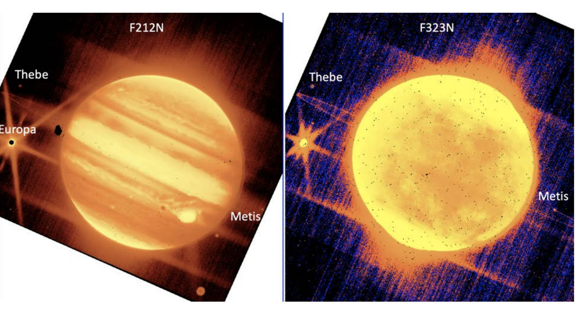 Planeta Júpiter, seus anéis e satélites, capturados em duas fotos pelo Telescópio Espacial James Webb da NASA - Sputnik Brasil, 1920, 18.07.2022