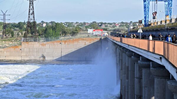 A barragem do canal norte da Crimeia, na região de Kherson, ligado ao reservatório da usina hidrelétrica de Kakhovka - Sputnik Brasil