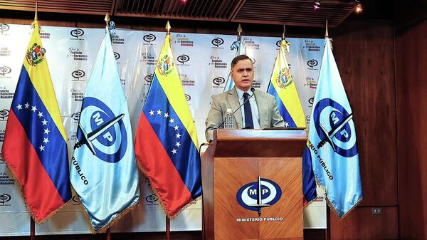 O procurador-geral da Venezuela, Tarek William Saab, em coletiva de imprensa - Sputnik Brasil