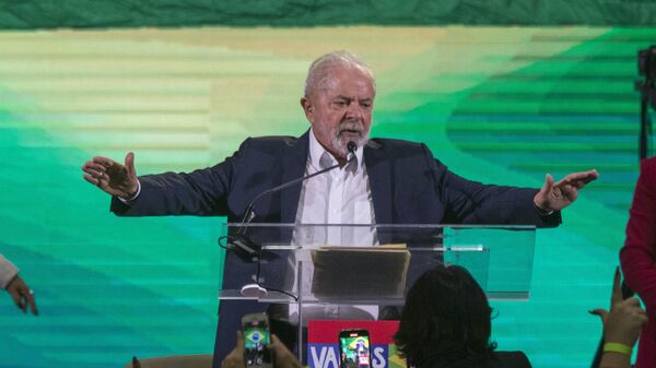 Ato de lançamento da pré-candidatura de Luiz Inácio Lula da Silva (PT) à Presidência da República, em São Paulo, 7 de maio de 2022 - Sputnik Brasil
