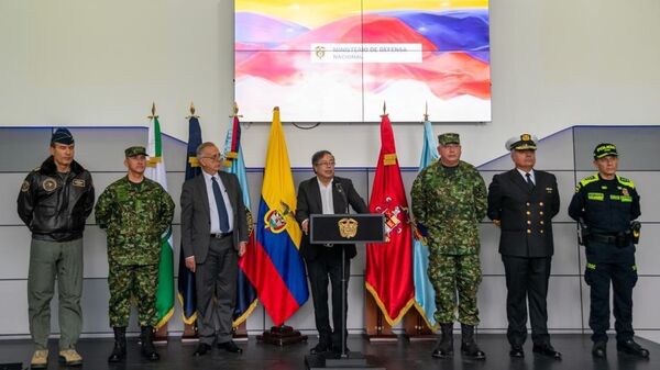 O presidente da Colômbia, Gustavo Petro, anuncia a nova cúpula da segurança pública - Sputnik Brasil