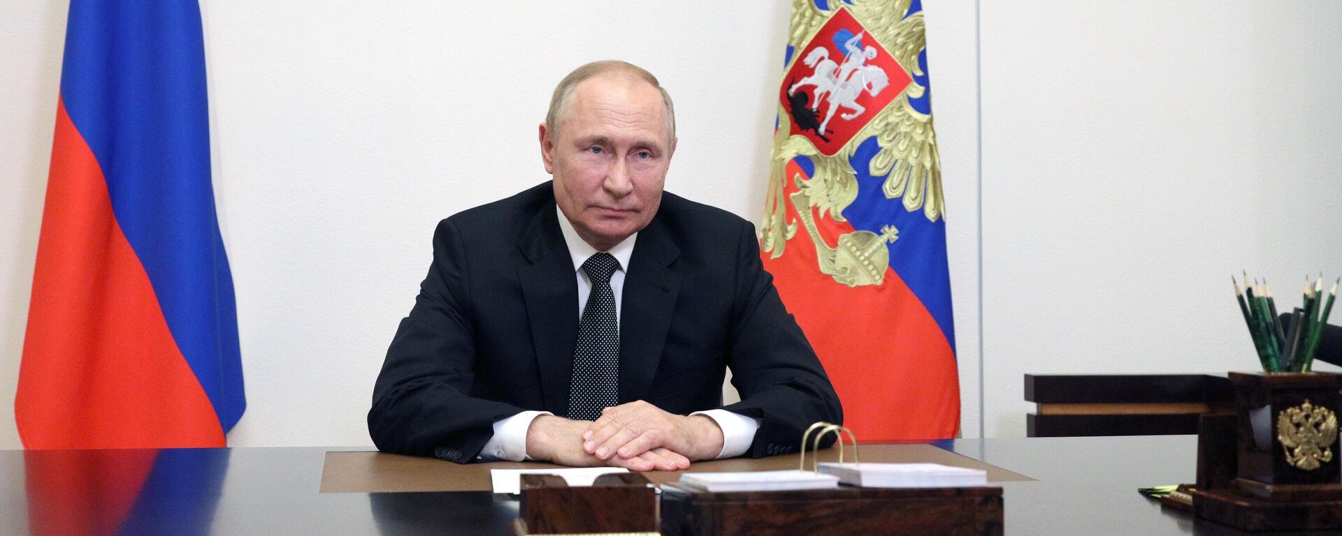 Presidente russo, Vladimir Putin, durante sua mensagem aos participantes da X Conferência de Segurança Internacional de Moscou, 16 de agosto de 2022 - Sputnik Brasil, 1920, 05.10.2022