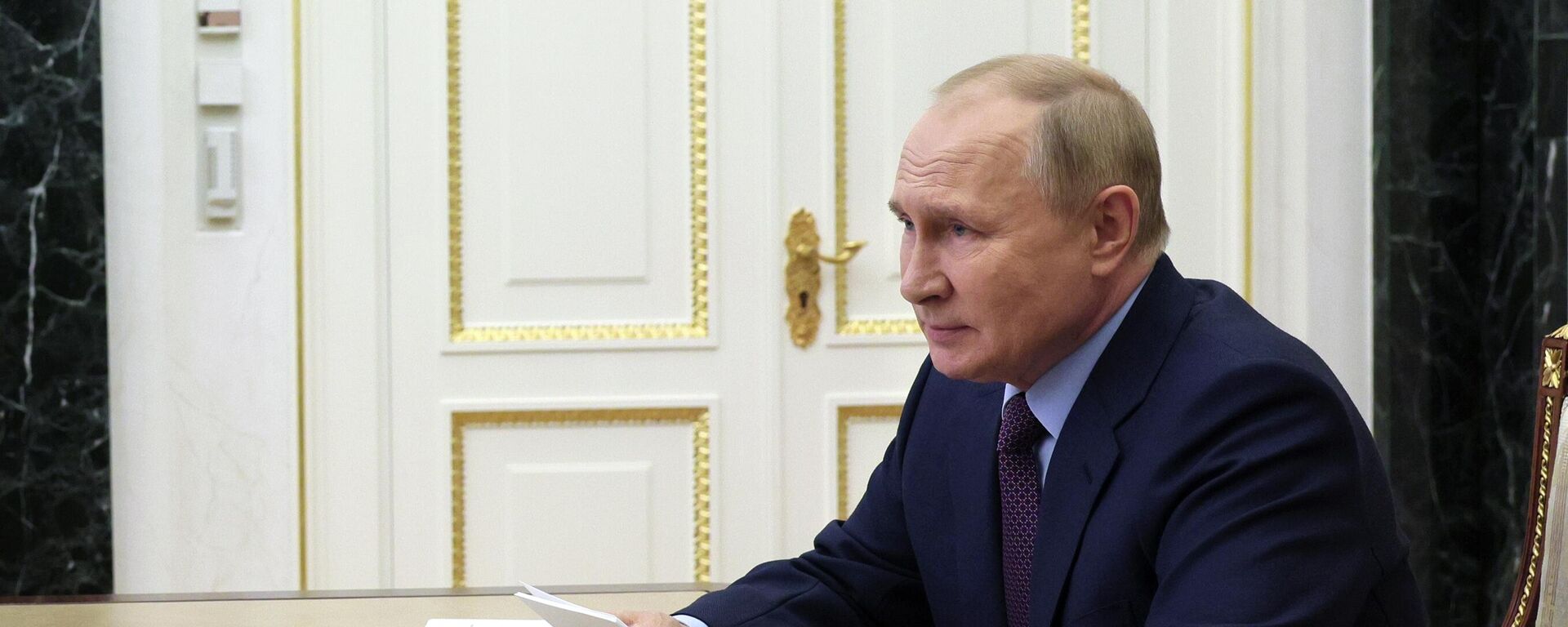 Presidente russo, Vladimir Putin, durante uma reunião sobre os assuntos econômicos em 12 de setembro de 2022 - Sputnik Brasil, 1920, 12.09.2022