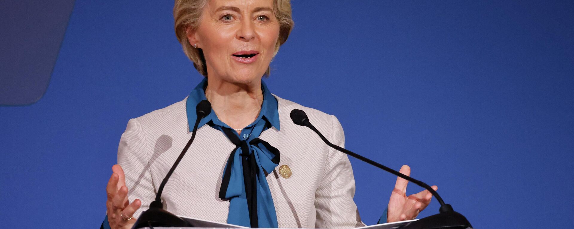 Ursula von der Leyen, presidente da Comissão Europeia, fala na Sétima Conferência de Reabastecimento do Fundo Global, Nova York, EUA, 21 de setembro de 2022. - Sputnik Brasil, 1920, 24.09.2022