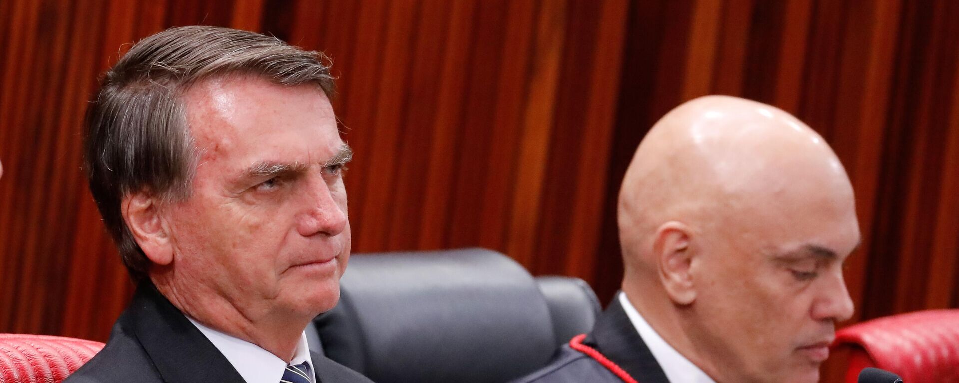 O presidente Jair Bolsonaro participa da cerimônia de posse do ministro Alexandre de Moraes na presidência do Tribunal Superior Eleitoral (TSE). Brasília, 16 de agosto de 2022. - Sputnik Brasil, 1920, 30.09.2022