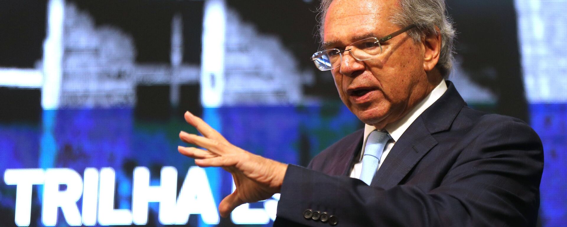 O ministro da Economia, Paulo Guedes, participa da #ABX22 Automotive Business, no São Paulo Expo, na zona sul da capital paulista, 27 de setembro de 2022 - Sputnik Brasil, 1920, 28.09.2022