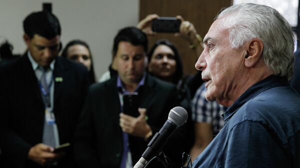  Presidente Michel Temer fala com a imprensa (foto de arquivo) - Sputnik Brasil