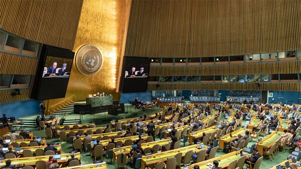 Imagem da plenária da Assembleia Geral da Organização das Nações Unidas (ONU) (foto de arquivo) - Sputnik Brasil