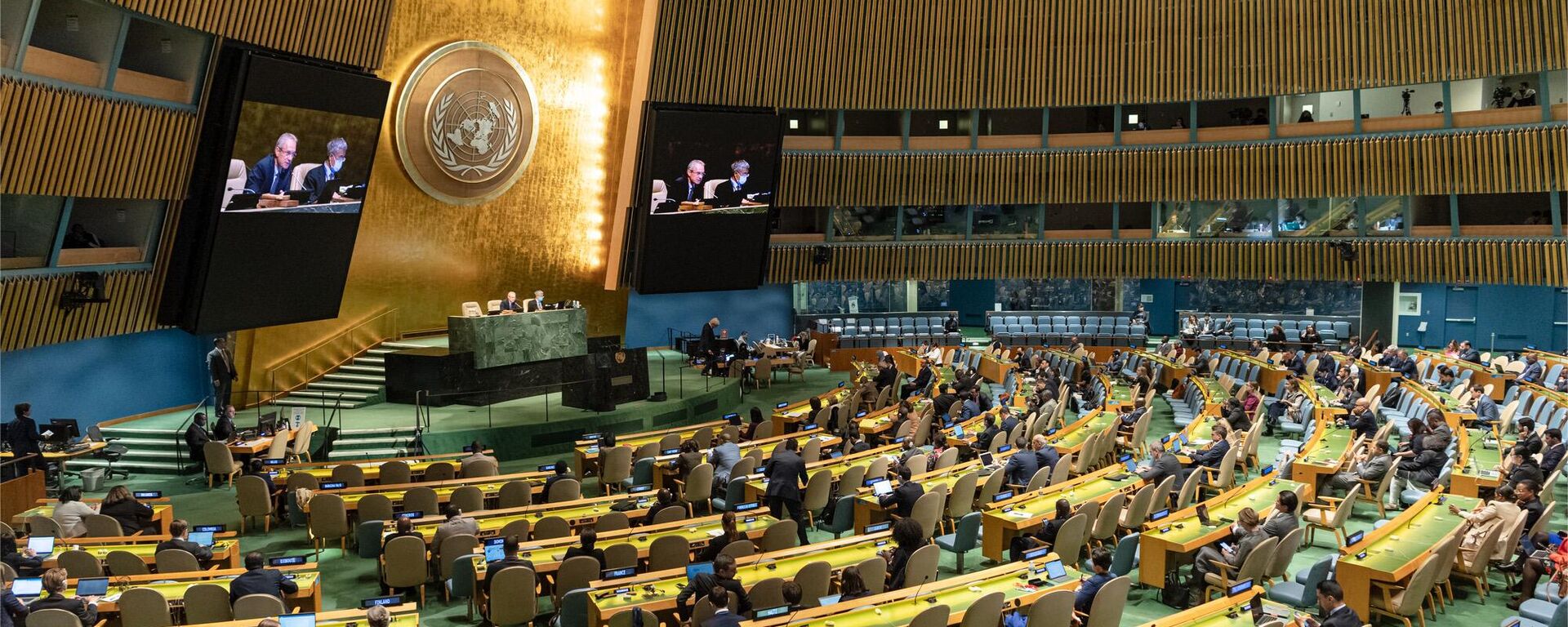 Imagem da plenária da Assembleia Geral da ONU - Sputnik Brasil, 1920, 14.10.2022