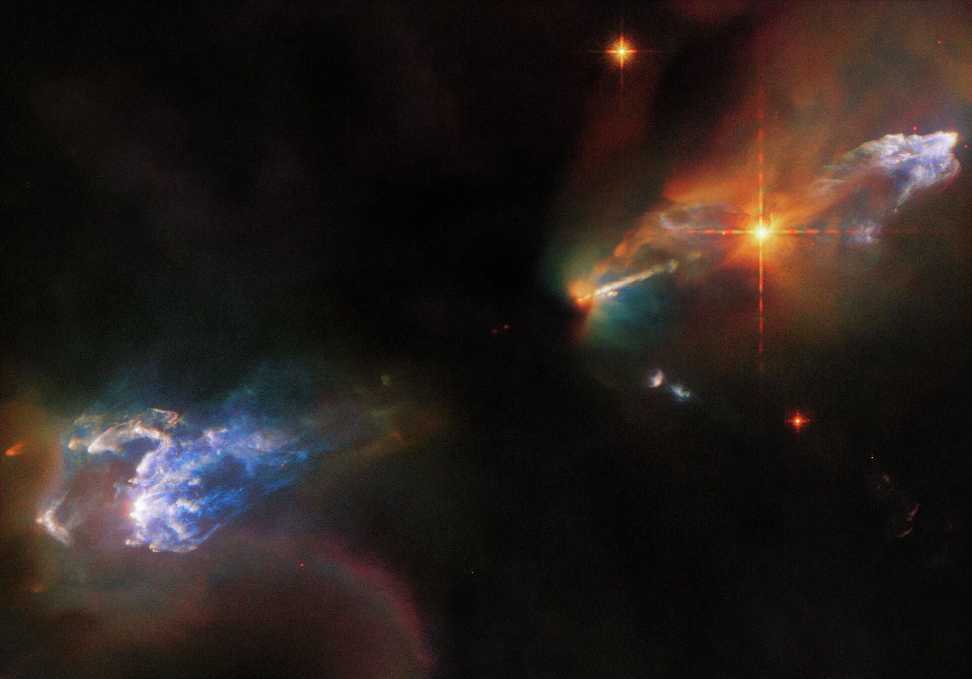 Uma imagem registrada pelo Telescópio Espacial Hubble mostra grande turbulência em um aglomerado de estrelas a aproximadamente 1.250 anos-luz da Terra, na constelação de Orion - Sputnik Brasil, 1920, 17.10.2022