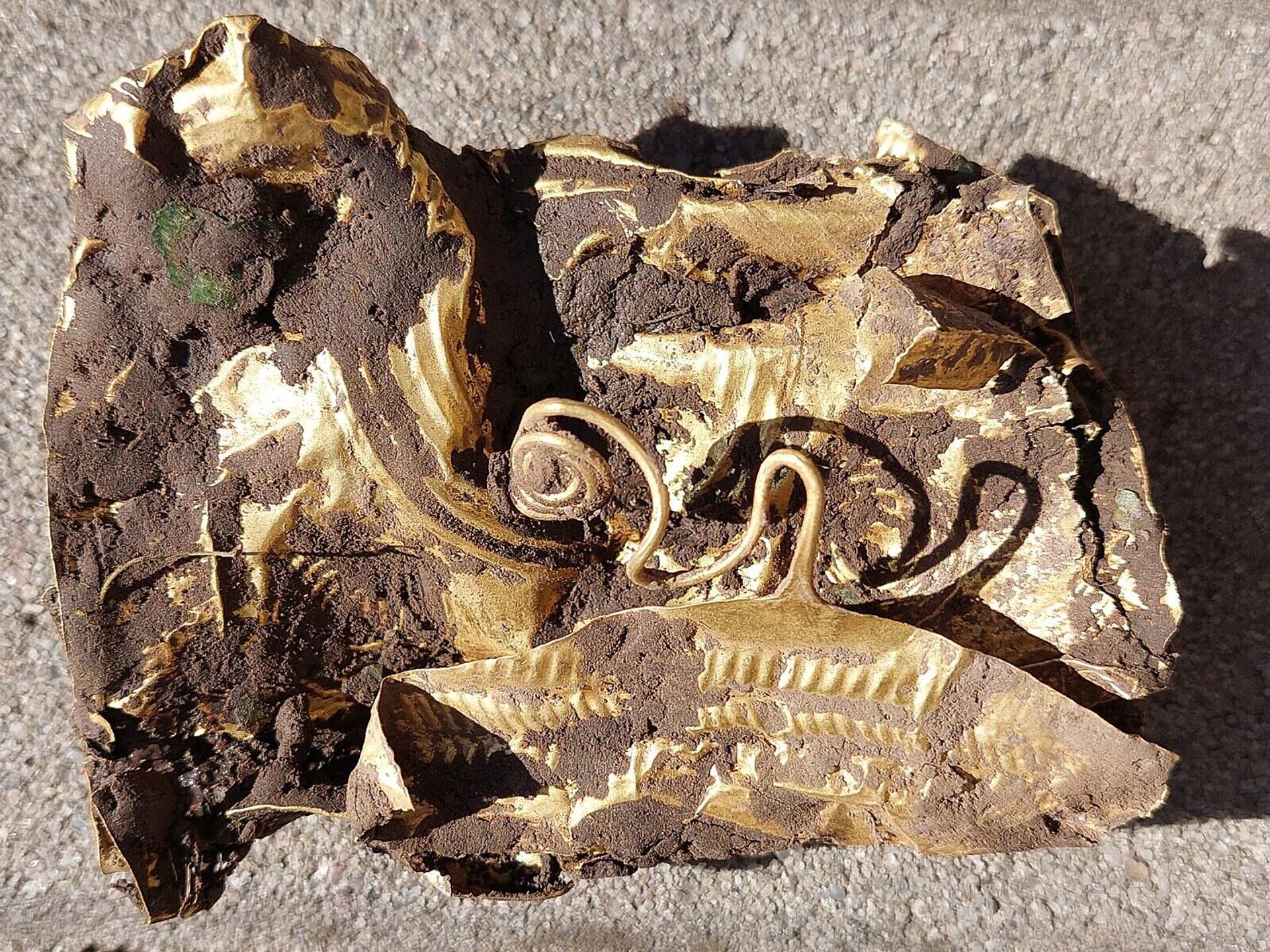 Cinturão de ouro da Idade do Bronze encontrado por um agricultor durante a colheita de beterraba na República Tcheca
 - Sputnik Brasil, 1920, 21.10.2022