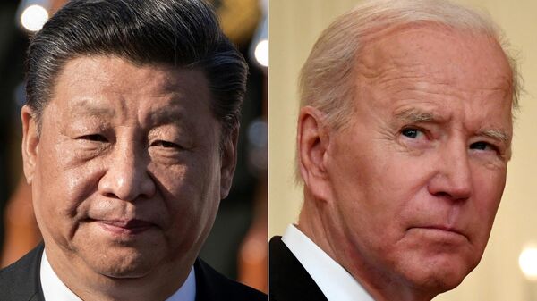 Xi Jinping e Joe Biden em combinação de fotos - Sputnik Brasil