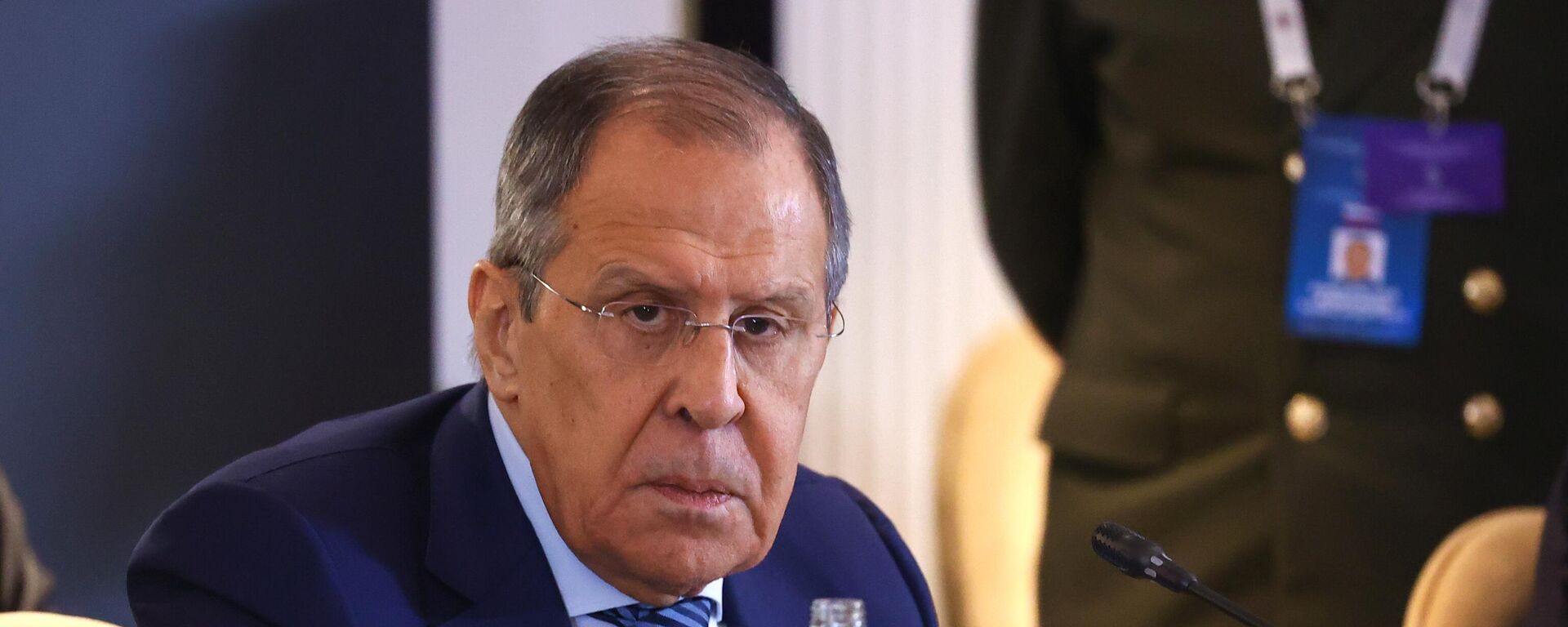 Sergei Lavrov, ministro das Relações Exteriores da Rússia, durante encontro do conselho de chanceleres da Organização do Tratado de Segurança Coletiva (OTSC), foto publicada em 23 de novembro de 2022 - Sputnik Brasil, 1920, 01.12.2022