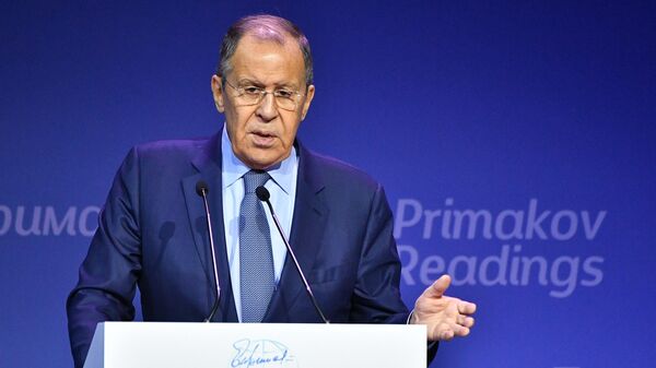 Ministro das Relações Exteriores da Rússia, Sergei Lavrov, no fórum internacional Primakov Readings - Sputnik Brasil