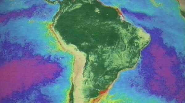 Imagem de satélite da América do Sul divulgada pela NASA, a agência espacial dos Estados Unidos (foto de arquivo) - Sputnik Brasil