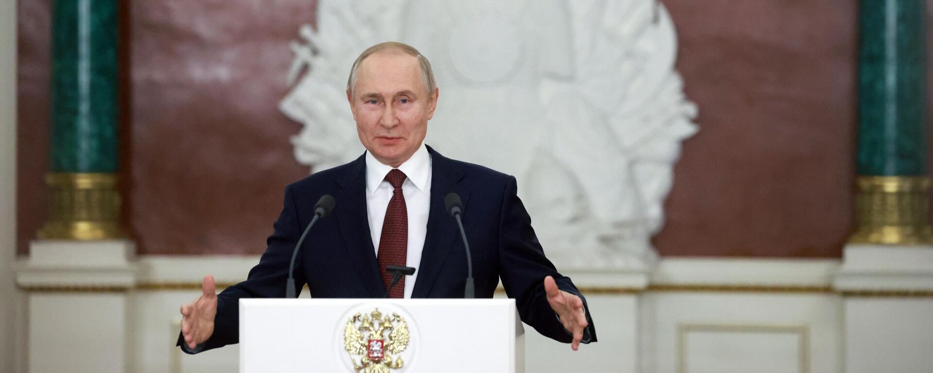 Vladimir Putin, presidente da Rússia, durante coletiva de imprensa após a conclusão do Conselho Estatal, 22 de dezembro de 2022 - Sputnik Brasil, 1920, 07.01.2023