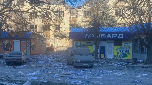 Cidade de Vasilievka, na região de Zaporozhie, após bombardeio de tropas ucranianas que matou 5 e feriu 15 em 4 de janeiro de 2023 - Sputnik Brasil