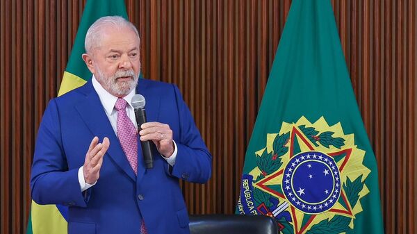 Luiz Inácio Lula da Silva (PT) discursa na primeira reunião ministerial de seu governo. Brasília (DF), 6 de janeiro de 2023 - Sputnik Brasil