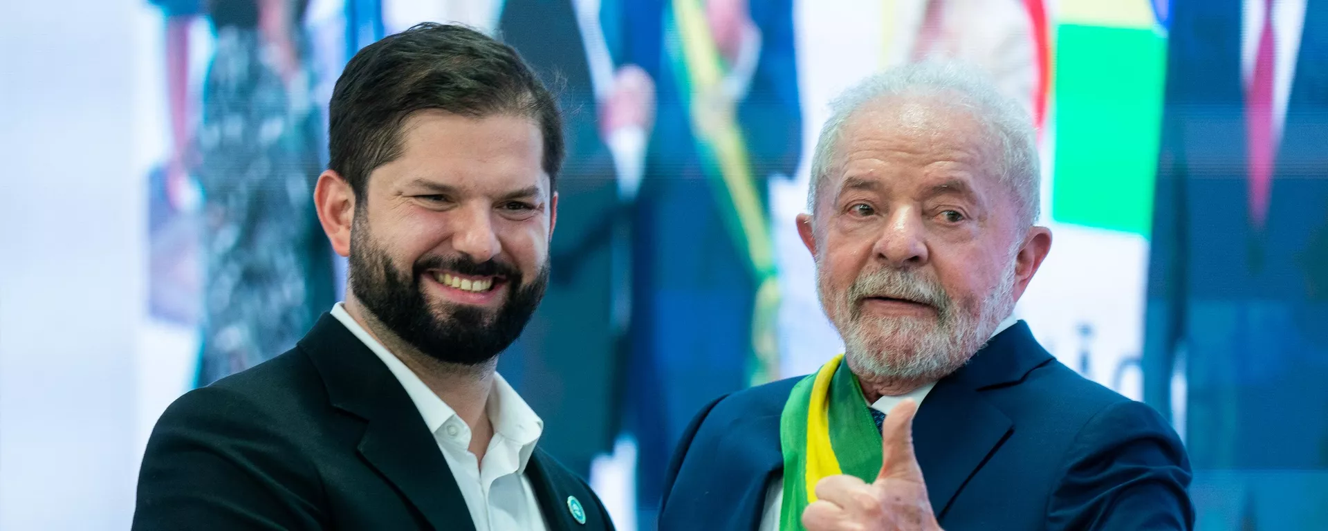 Os presidentes do Chile e do Brasil, respectivamente, Gabriel Boric e Luiz Inácio Lula da Silva - Sputnik Brasil, 1920, 05.08.2024