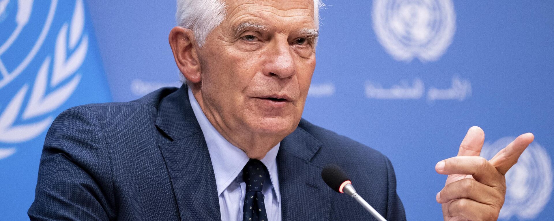 O chefe de política externa da União Europeia, Josep Borrell, fala durante uma coletiva de imprensa, na sede da ONU, 21 de setembro de 2022 - Sputnik Brasil, 1920, 15.02.2023